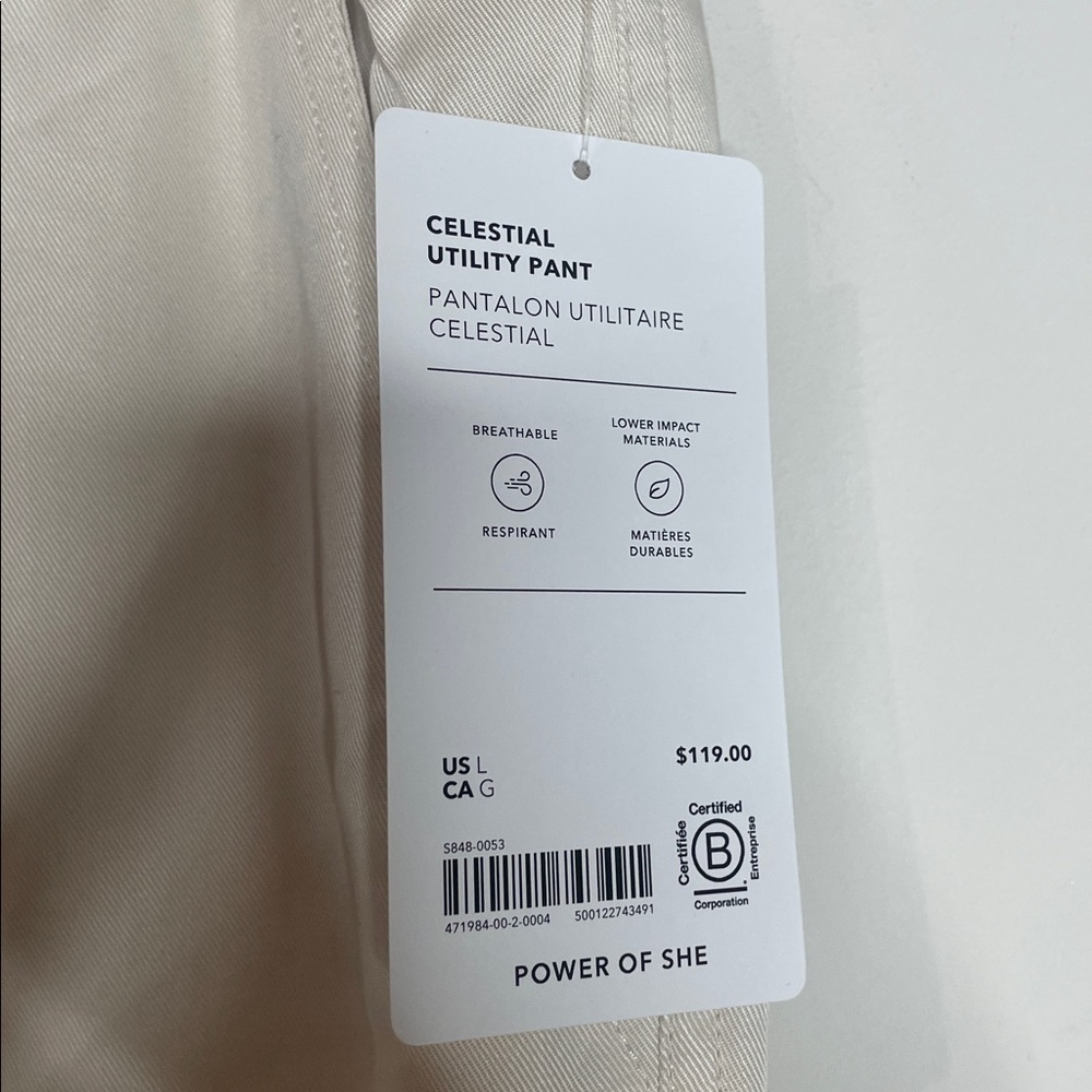 Athleta | Women’s Beige Celestial Utility Cargo Pants Size Large NWT - Picture 5 of 10